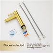 Stila Single Hole Single-Handle Brass Bathroom Faucet in Brushed Gold