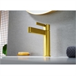Stila Single Hole Single-Handle Brass Bathroom Faucet in Brushed Gold