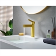 Stila Single Hole Single-Handle Brass Bathroom Faucet in Brushed Gold