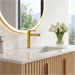 Stila Single Hole Single-Handle Brass Bathroom Faucet in Brushed Gold