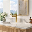 Stila Single Hole Single-Handle Brass Bathroom Faucet in Brushed Gold