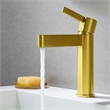 Stila Single Hole Single-Handle Brass Bathroom Faucet in Brushed Gold