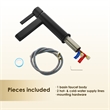 Stila Single Hole Single-Handle Brass Bathroom Faucet in Matte Black