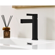 Stila Single Hole Single-Handle Brass Bathroom Faucet in Matte Black