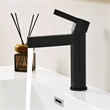Stila Single Hole Single-Handle Brass Bathroom Faucet in Matte Black