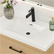 Stila Single Hole Single-Handle Brass Bathroom Faucet in Matte Black