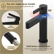 Stila Single Hole Single-Handle Brass Bathroom Faucet in Matte Black