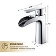 Tatcha Polished Chrome Single Hole Single-Handle Brass Waterfall Bathroom Faucet