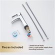 Tatcha Polished Chrome Single Hole Single-Handle Brass Waterfall Bathroom Faucet