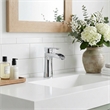 Tatcha Polished Chrome Single Hole Single-Handle Brass Waterfall Bathroom Faucet