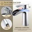 Tatcha Polished Chrome Single Hole Single-Handle Brass Waterfall Bathroom Faucet