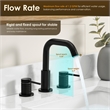 Altair Design 8. in Widespread 2-Handle Brass Bathroom Faucet in Matte Black