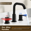 Altair Design 8. in Widespread 2-Handle Brass Bathroom Faucet in Matte Black