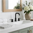 Altair Design 8. in Widespread 2-Handle Brass Bathroom Faucet in Matte Black