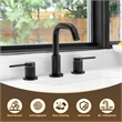 Altair Design 8. in Widespread 2-Handle Brass Bathroom Faucet in Matte Black