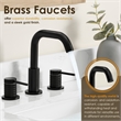 Altair Design 8. in Widespread 2-Handle Brass Bathroom Faucet in Matte Black