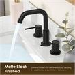 Altair Design 8. in Widespread 2-Handle Brass Bathroom Faucet in Matte Black