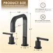 Wishful 8. in Widespread 2-Handle Brass Bathroom Faucet in Matte Black