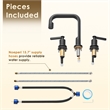 Wishful 8. in Widespread 2-Handle Brass Bathroom Faucet in Matte Black