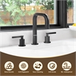 Wishful 8. in Widespread 2-Handle Brass Bathroom Faucet in Matte Black