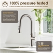 Oribe Single-Handle Kitchen Faucet with Pull Down Sprayer in Brushed Nickel