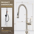 Oribe Single-Handle Kitchen Faucet with Pull Down Sprayer in Brushed Nickel