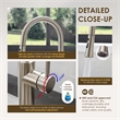 Oribe Single-Handle Kitchen Faucet with Pull Down Sprayer in Brushed Nickel