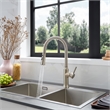 Oribe Single-Handle Kitchen Faucet with Pull Down Sprayer in Brushed Nickel