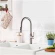 Oribe Single-Handle Kitchen Faucet with Pull Down Sprayer in Brushed Nickel