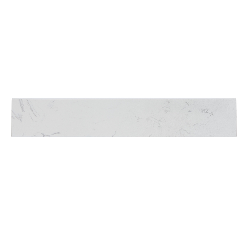 Fondis 24 in.W Engineered Stone Vanity Backsplash in Aosta White