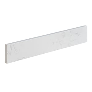 Fondis 24 in.W Engineered Stone Vanity Backsplash in Aosta White