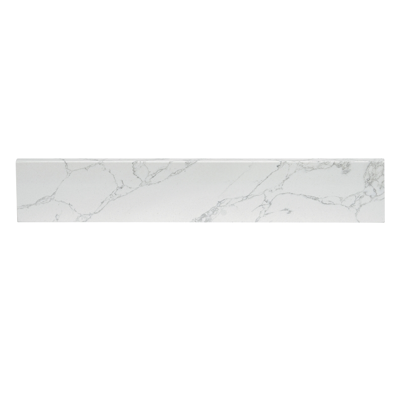 Fondis 24 in.W Engineered Stone Vanity Backsplash in Grain White