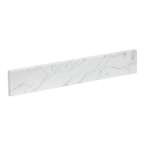 Fondis 24 in.W Engineered Stone Vanity Backsplash in Grain White