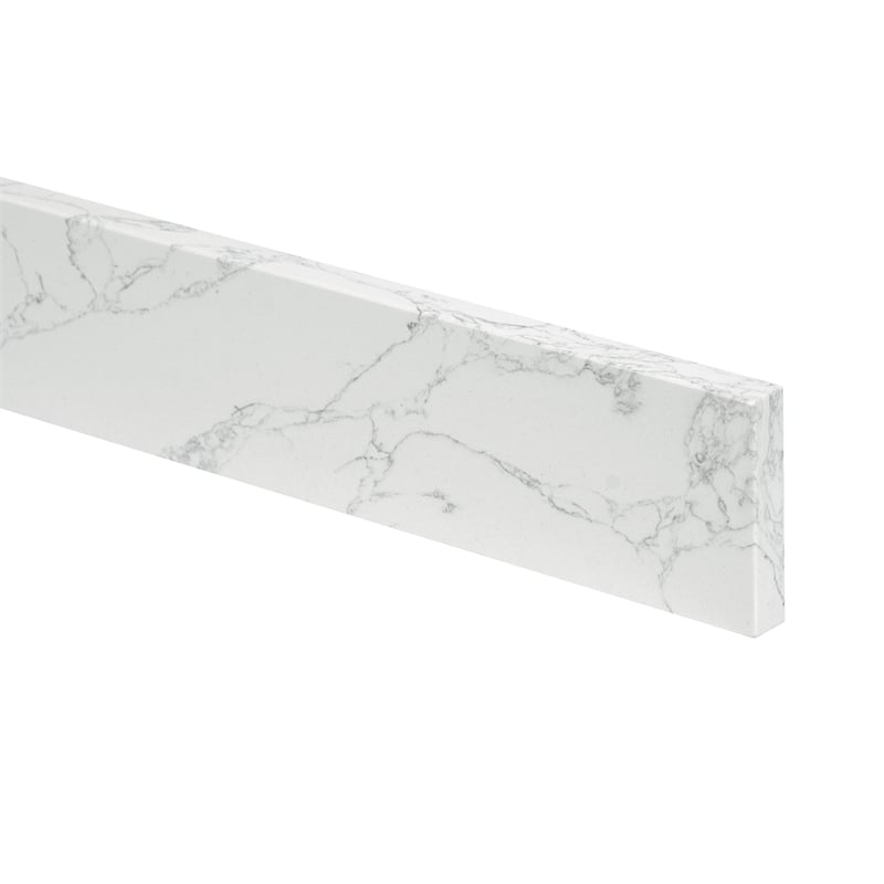 Fondis 30 in.W Engineered Stone Vanity Backsplash in Grain White