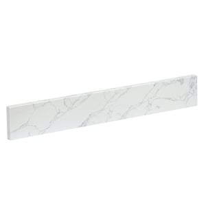 Fondis 30 in.W Engineered Stone Vanity Backsplash in Grain White