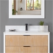 Fondis 36 in.W Engineered Stone Vanity Backsplash in Aosta White