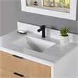 Fondis 36 in.W Engineered Stone Vanity Backsplash in Aosta White