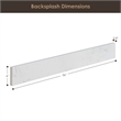 Fondis 36 in.W Engineered Stone Vanity Backsplash in Aosta White