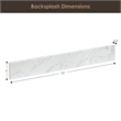 Fondis 36 in.W Engineered Stone Vanity Backsplash in Grain White