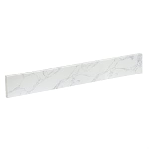 Fondis 36 in.W Engineered Stone Vanity Backsplash in Grain White