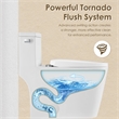 Braila Side-Flush Elongated One-Piece White Ceramic Toilet with ADA Chair Height