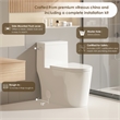 Braila Side-Flush Elongated One-Piece White Ceramic Toilet with ADA Chair Height