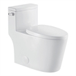 Braila Side-Flush Elongated One-Piece White Ceramic Toilet with ADA Chair Height