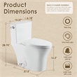 Soroca Side-Flush Elongated One-Piece White Ceramic Toilet with ADA Chair Height