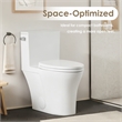 Soroca Side-Flush Elongated One-Piece White Ceramic Toilet with ADA Chair Height