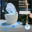 Natalie White Ceramic Smart Toilet with Tank Flush Bidet Wash Auto Open Lid