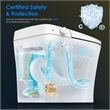 Natalie White Ceramic Smart Toilet with Tank Flush Bidet Wash Auto Open Lid