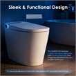 Marcel White Ceramic Smart Toilet with Tankless Flush Bidet Wash Auto Flush