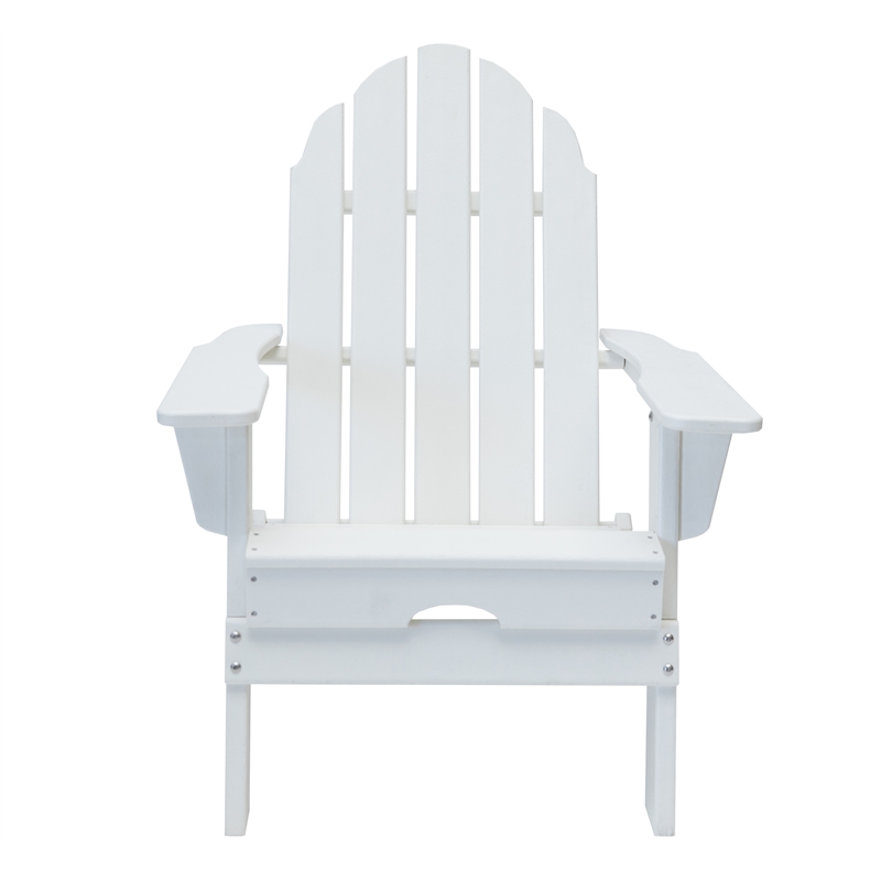Balboa White Folding Adirondack Patio Chair