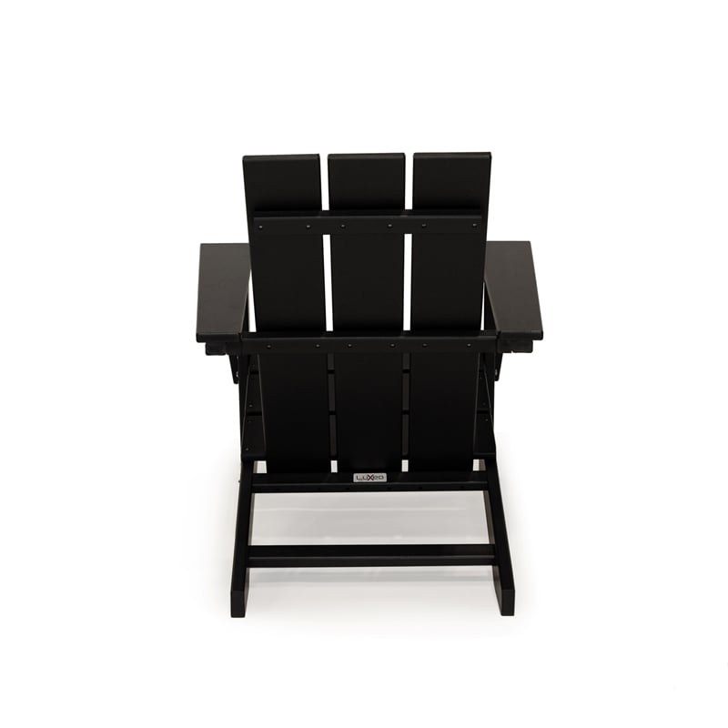 Arcadia Black HDPE Outdoor Adirondack Chair (Single)